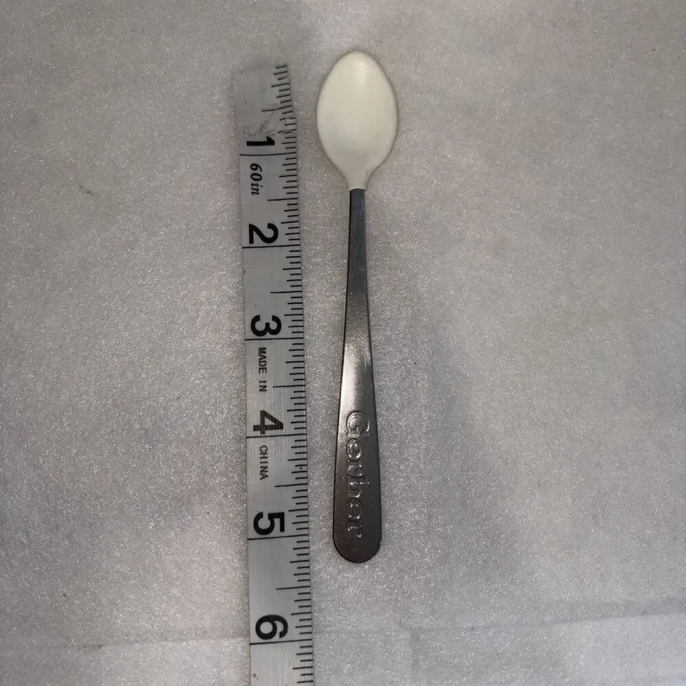 Gerber Stainless Steel Baby Spoon with Mouth Protector - A